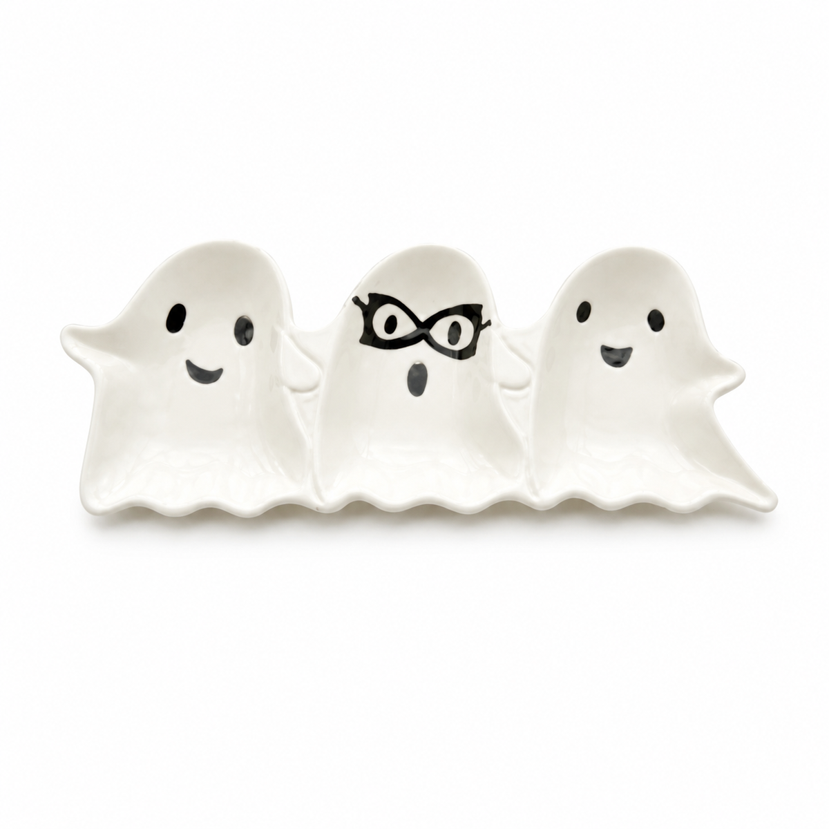 Tootles! by Jeanne Fitz 3 Compartment Ghost Plate, 14 Inches