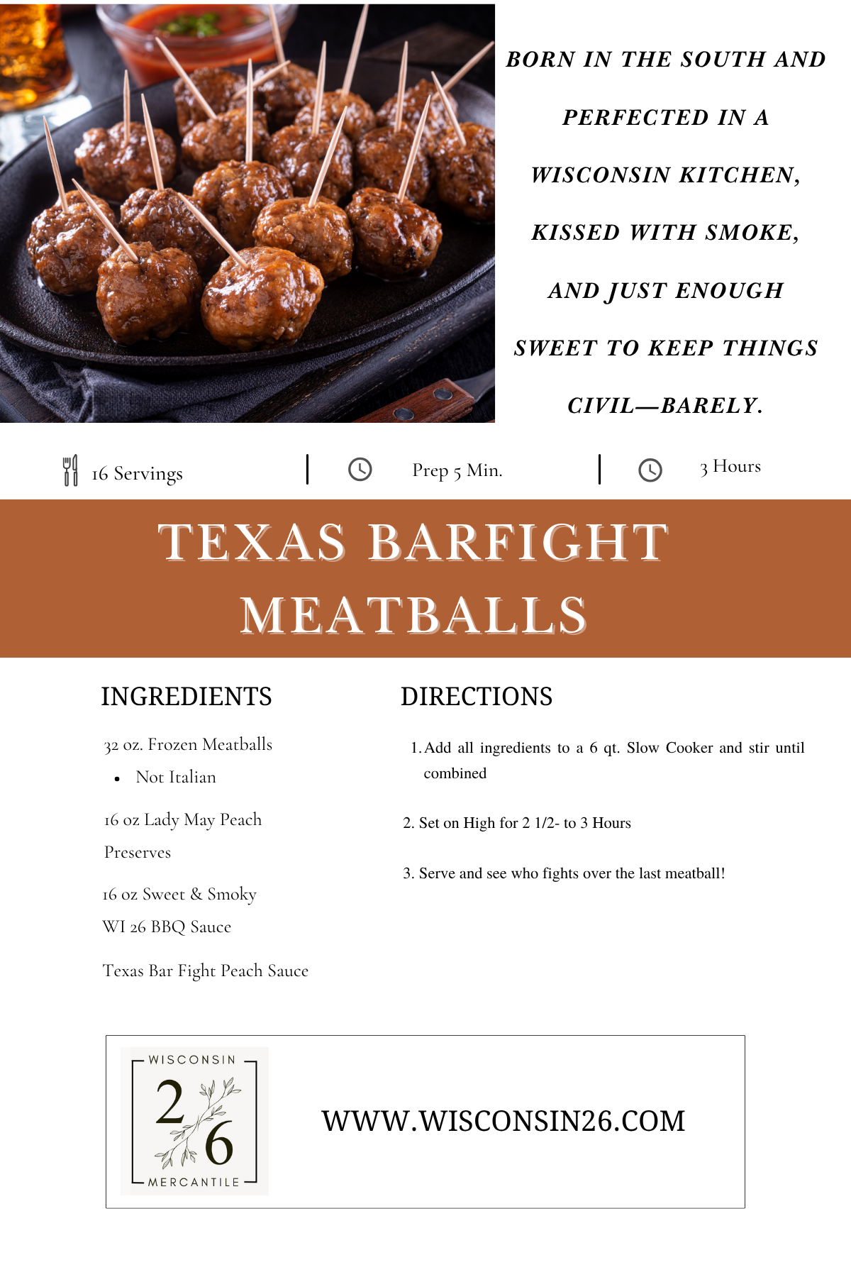 Texas Barfight Meatballs