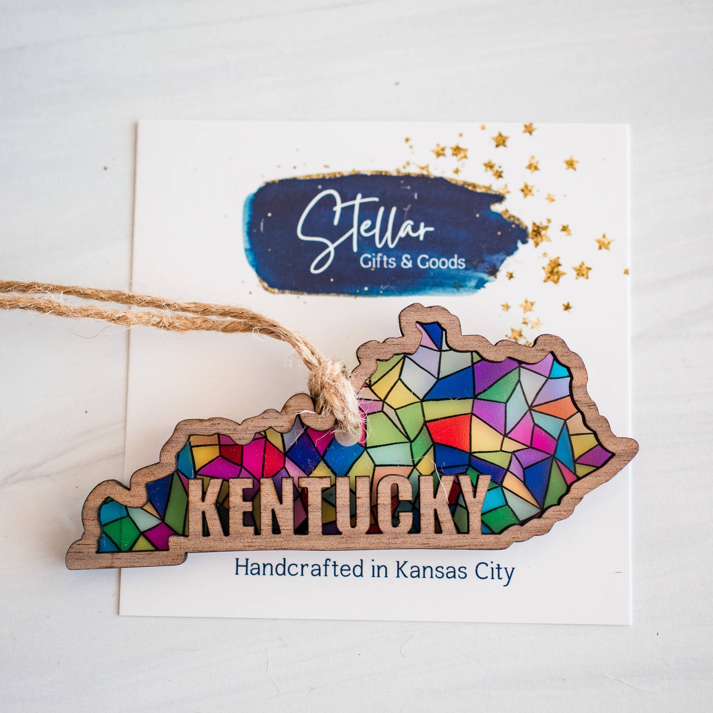 Ornaments - Stained Glass State Holiday- Local Christmas