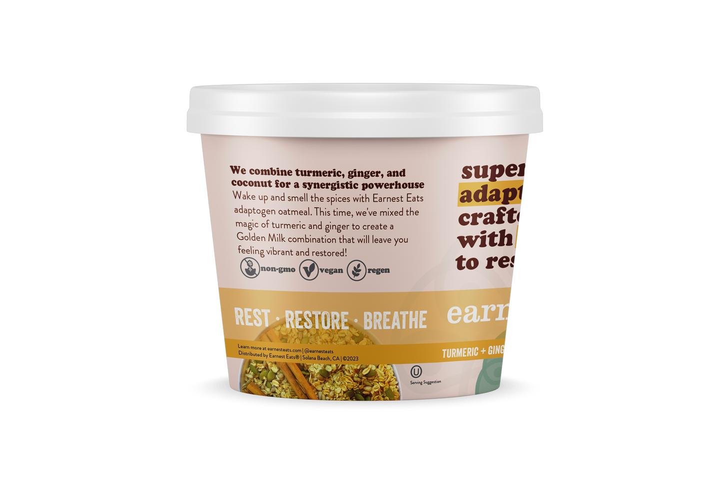 Golden Milk Superfood Adaptogen Oatmeal Cups