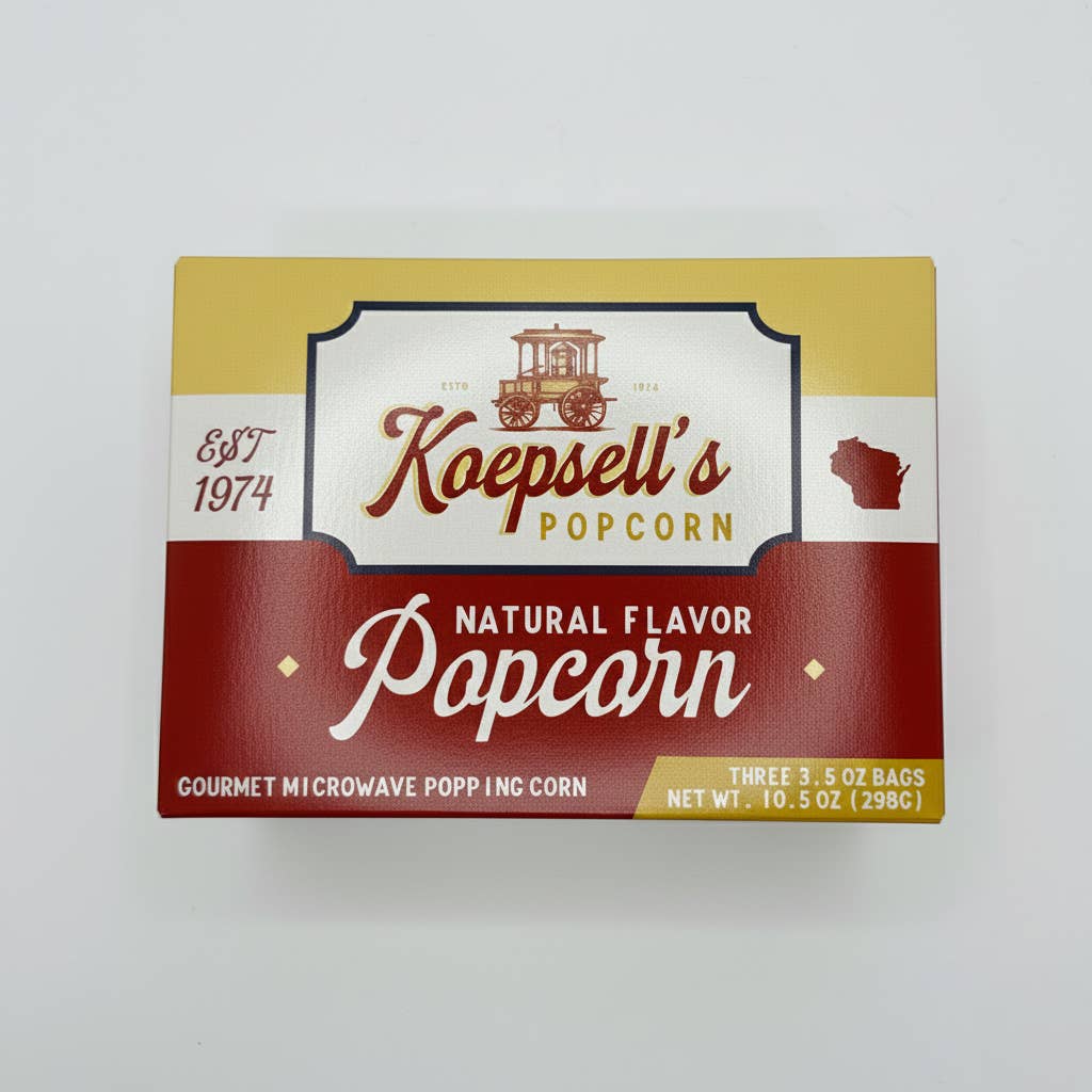 Koepsell's Natural Flavor Microwave Popcorn