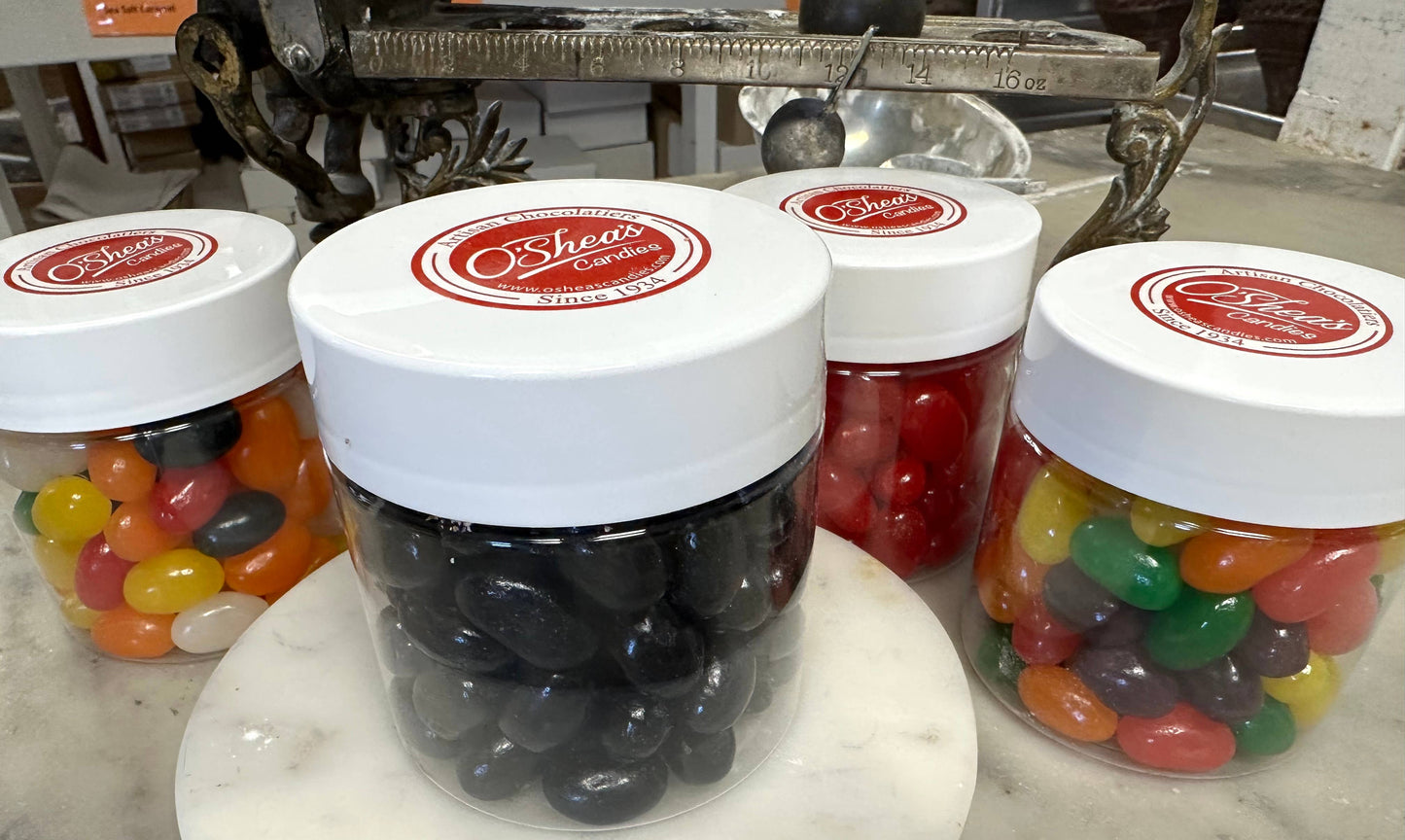 Gourmet Old Fashioned Black Licorice Jelly Beans w/Jar 16OZ 
