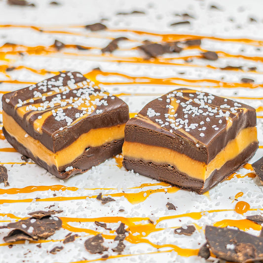Dark Chocolate Caramel Sea Salt 1/2 lb. Fudge Bar
