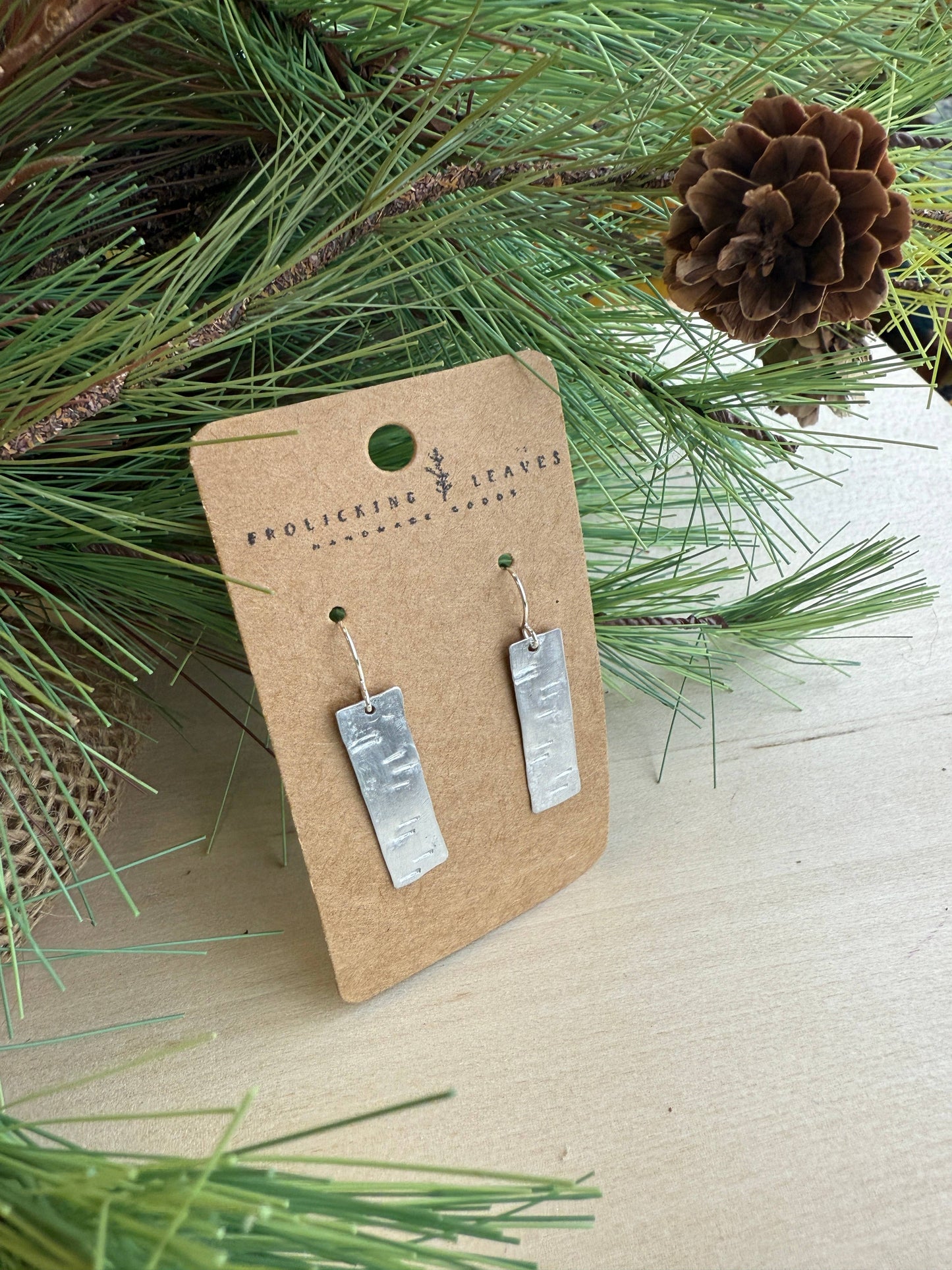 Metal Birch Earrings