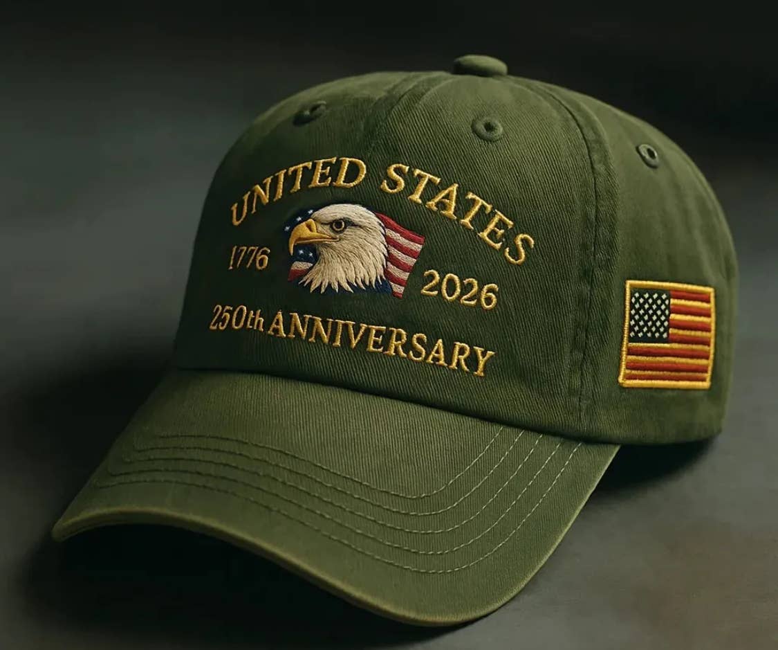 250th Anniversary Embroidered Eagle Baseball Cap