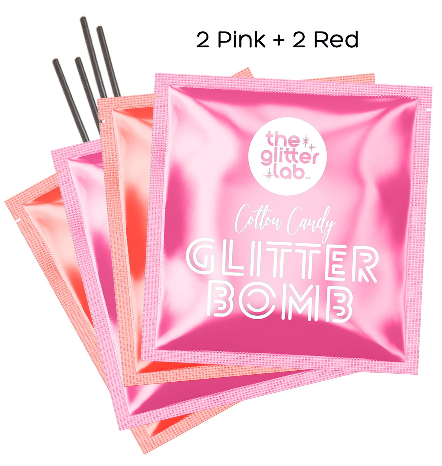 XOXO Beverage Glitter Bombs for Valentine Cocktails & Drinks