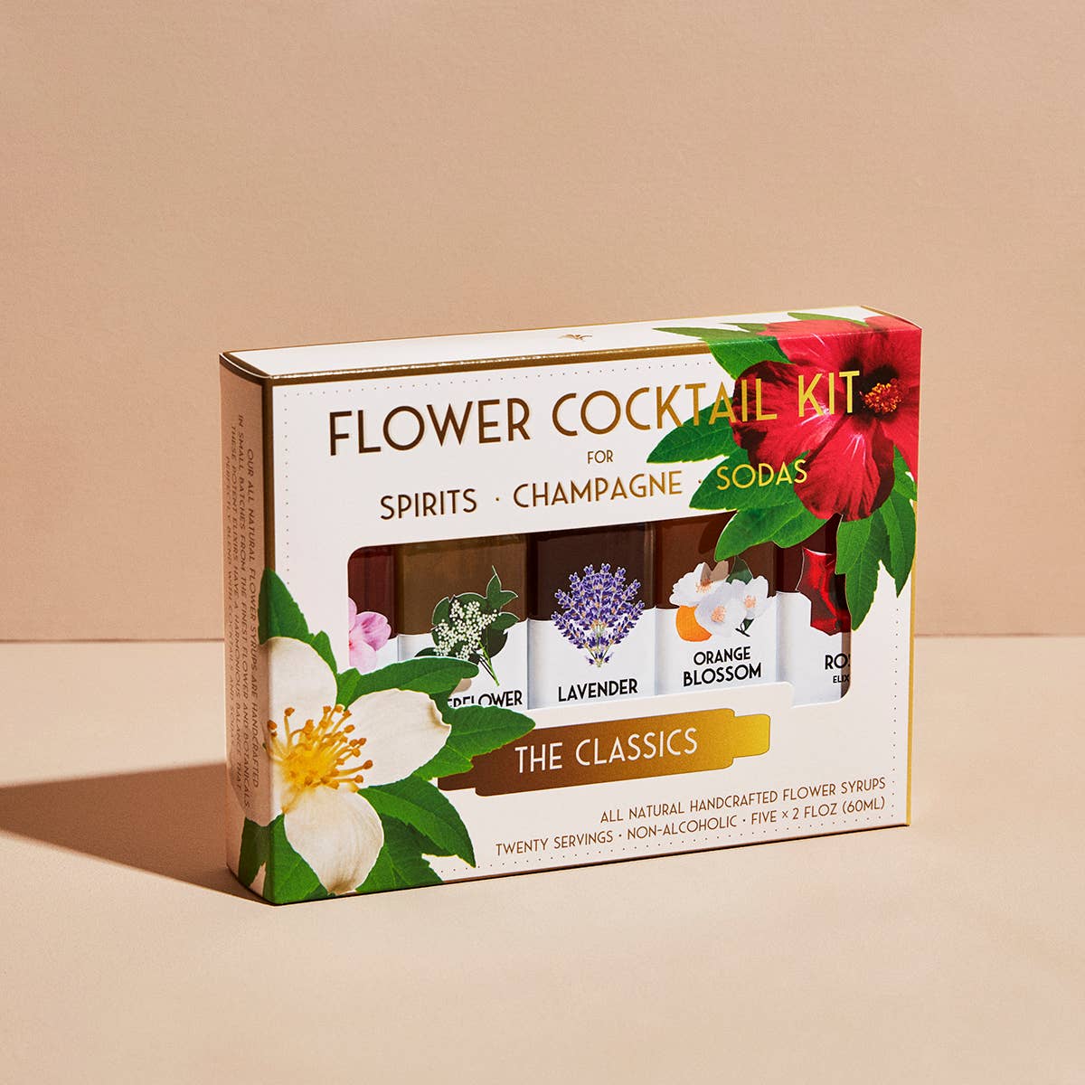 The Classics Flower Cocktail Kit. 5-Pack Flower Syrups.