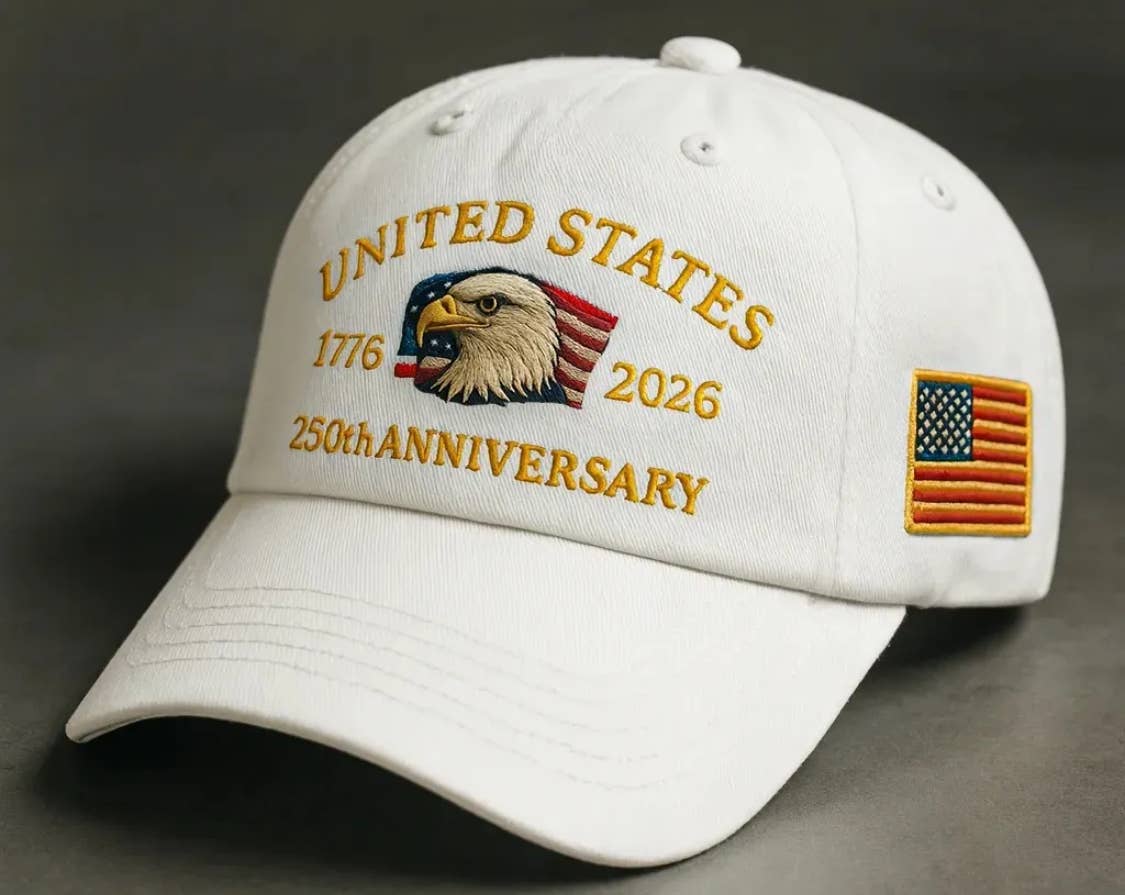 250th Anniversary Embroidered Eagle Baseball Cap