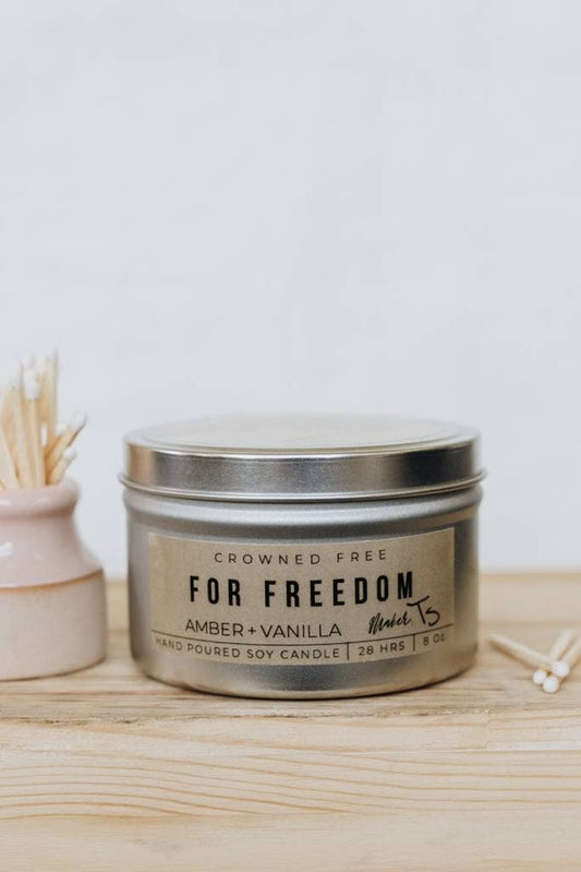 For Freedom Candle - 8oz - Made by Survivors