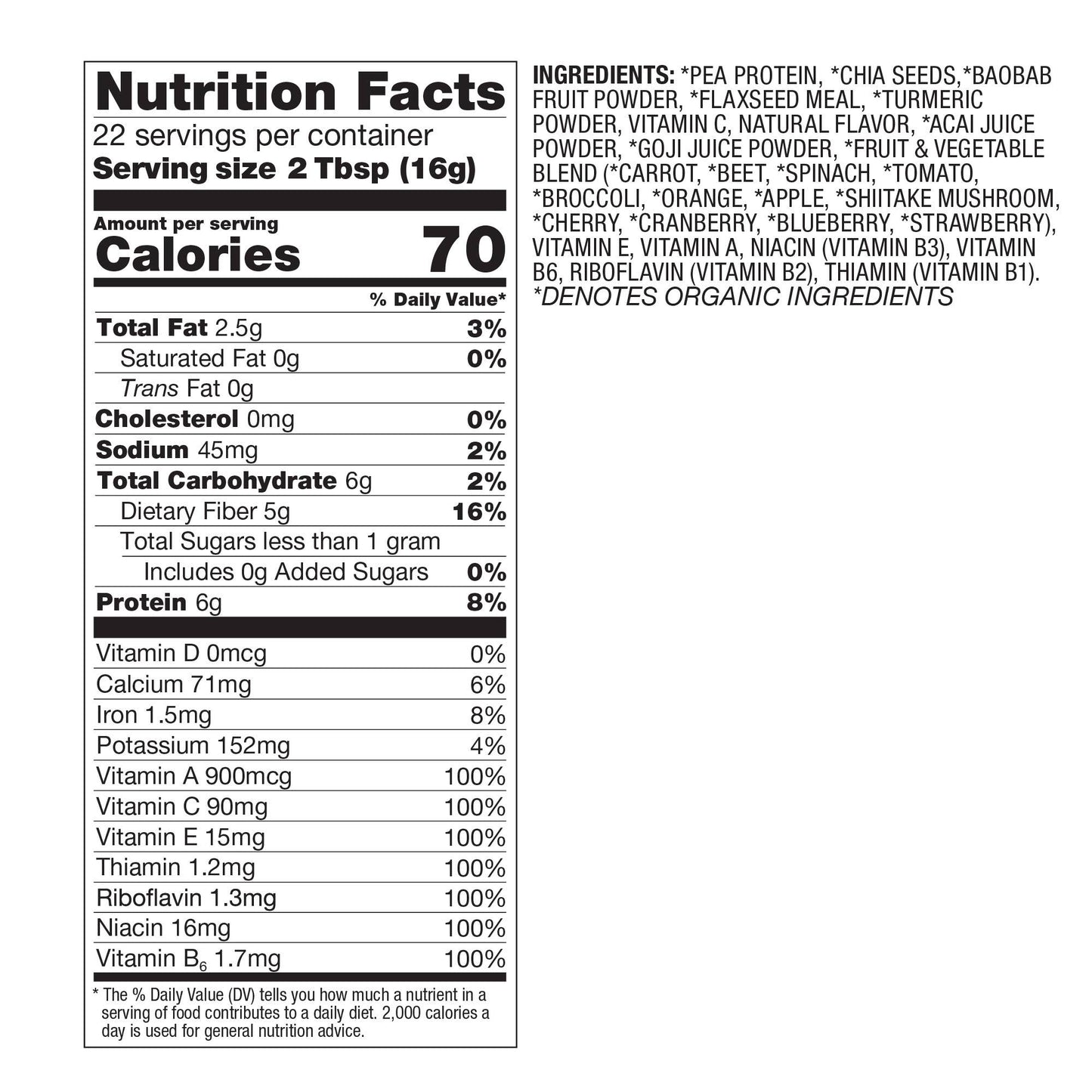 BetterBody Foods Antioxidant Fruit and Fiber 360 g bag.