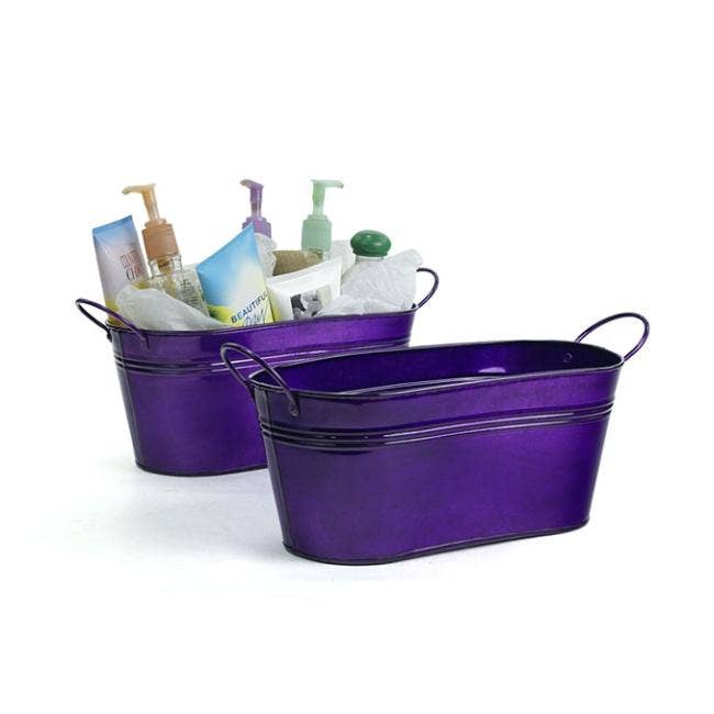 12 inch Tin Oval Tub- Multiple finishes