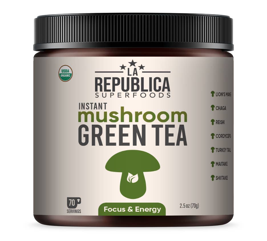 La Republica Organic Mushroom Green Tea [60 Servings]
