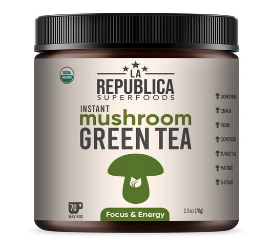 La Republica Organic Mushroom Green Tea [60 Servings]