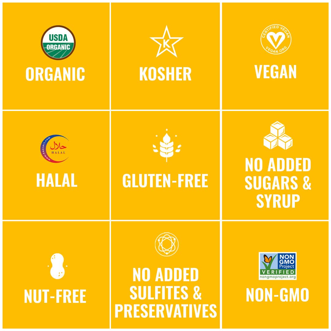 Organic Dried Mangoes - No Added Sugar School Fruit Snack