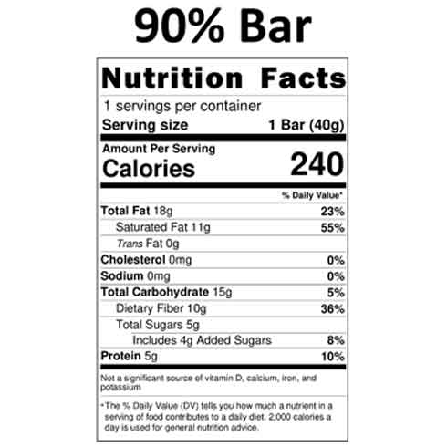 Organic Deliciously Dark Chocolate Bar (40g)