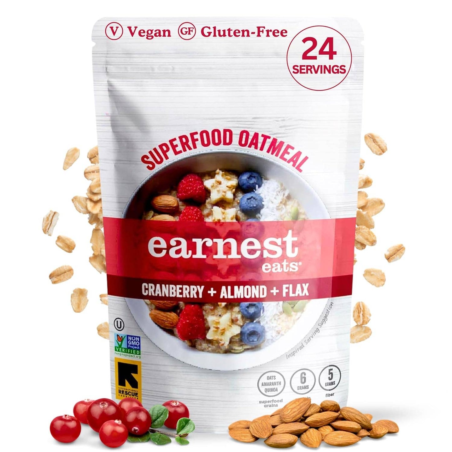 Superfood Cranberry Almond Flax Oatmeal Pantry Bag