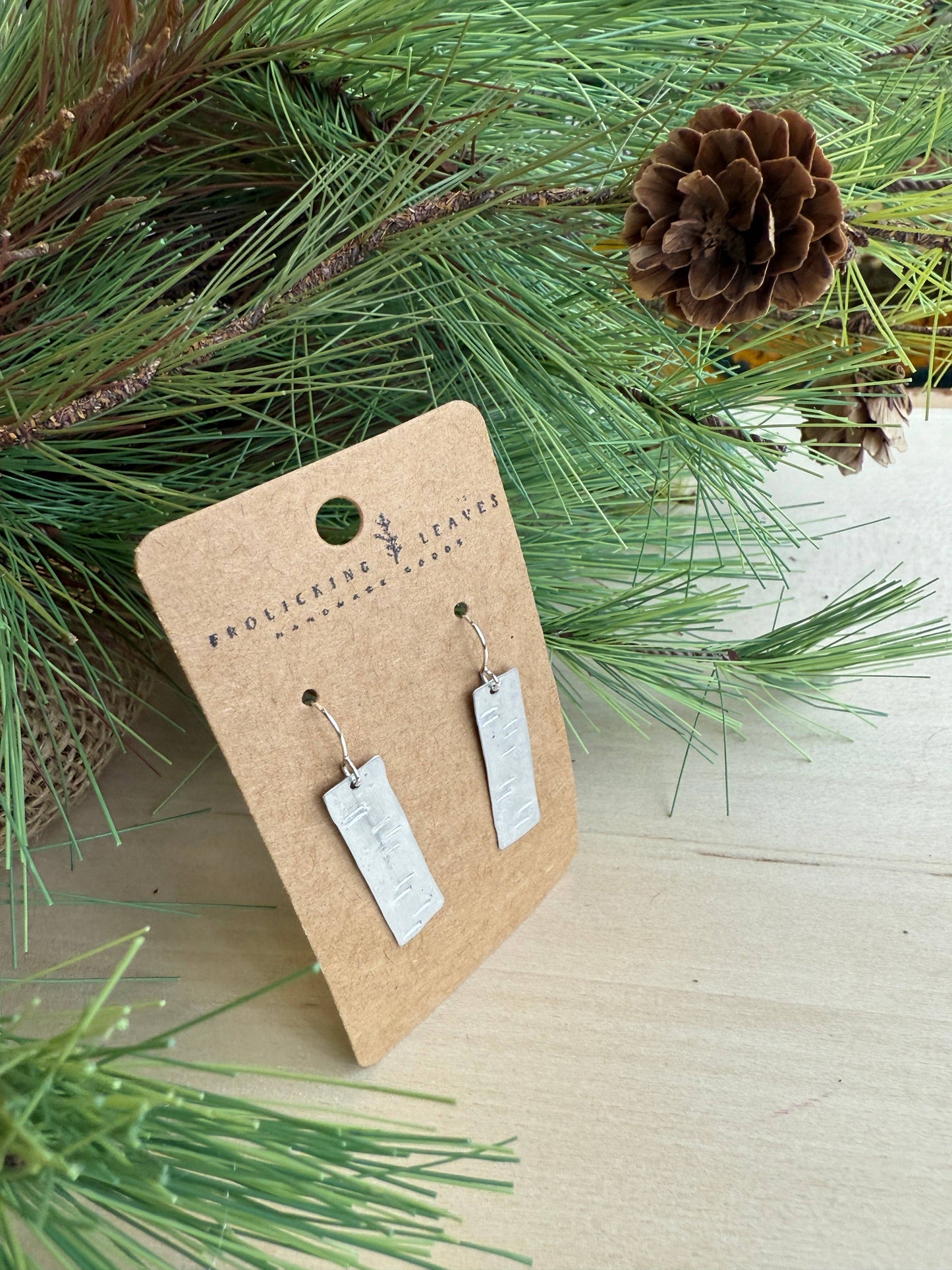 Metal Birch Earrings