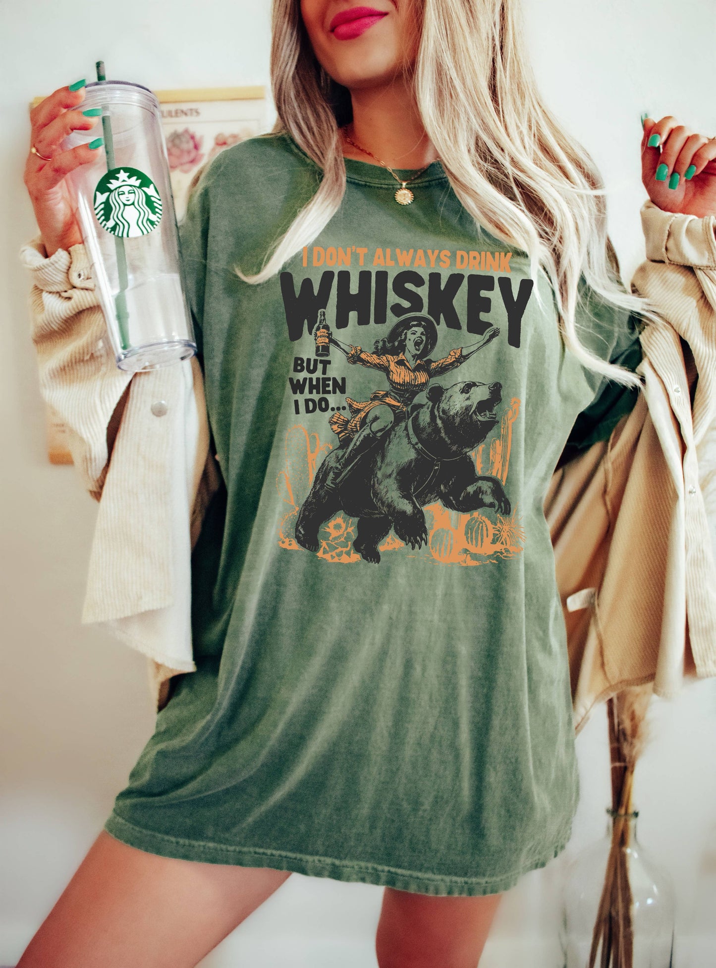 I Don't Always Drink Whiskey Cowgirl Western Country Tshirt