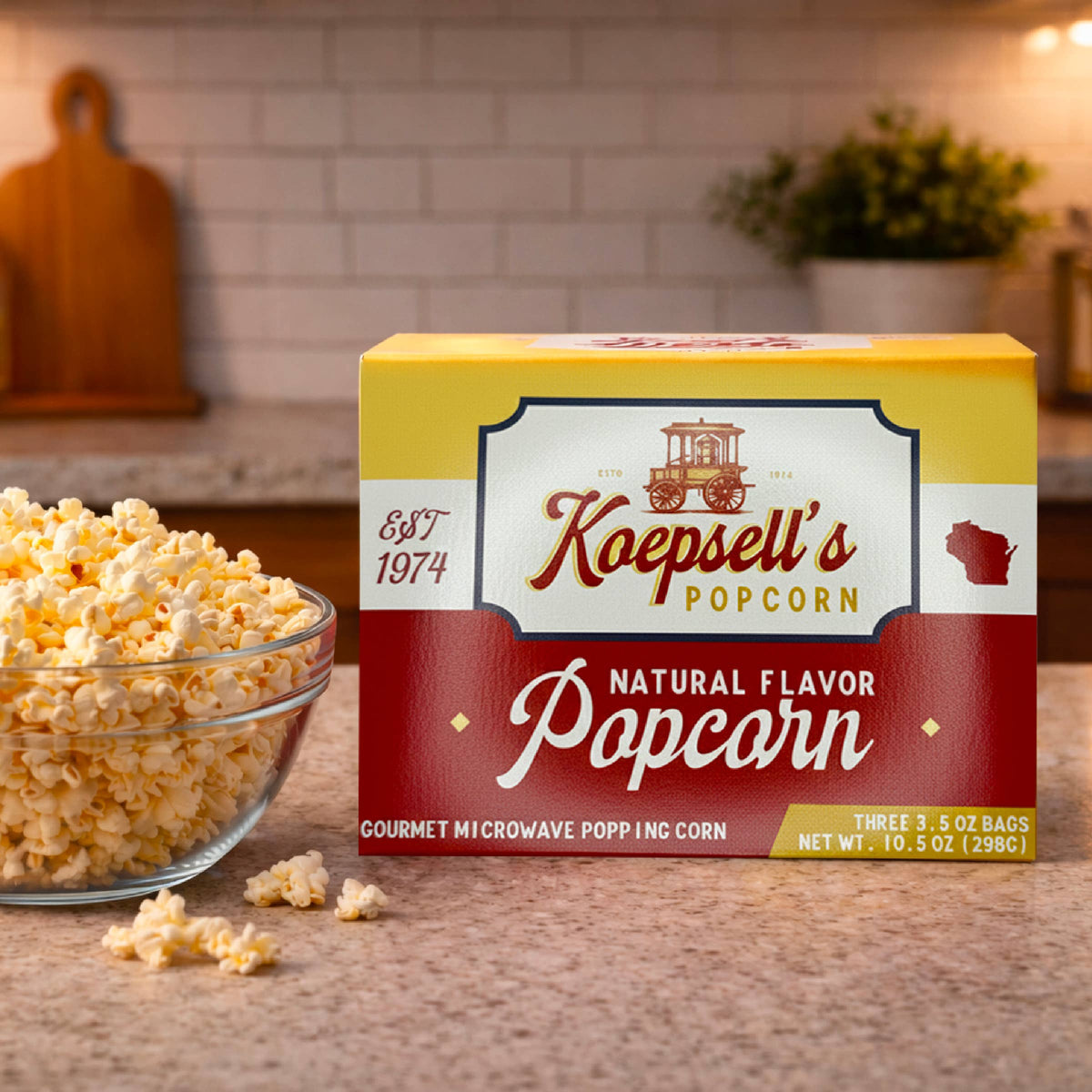 Koepsell's Natural Flavor Microwave Popcorn