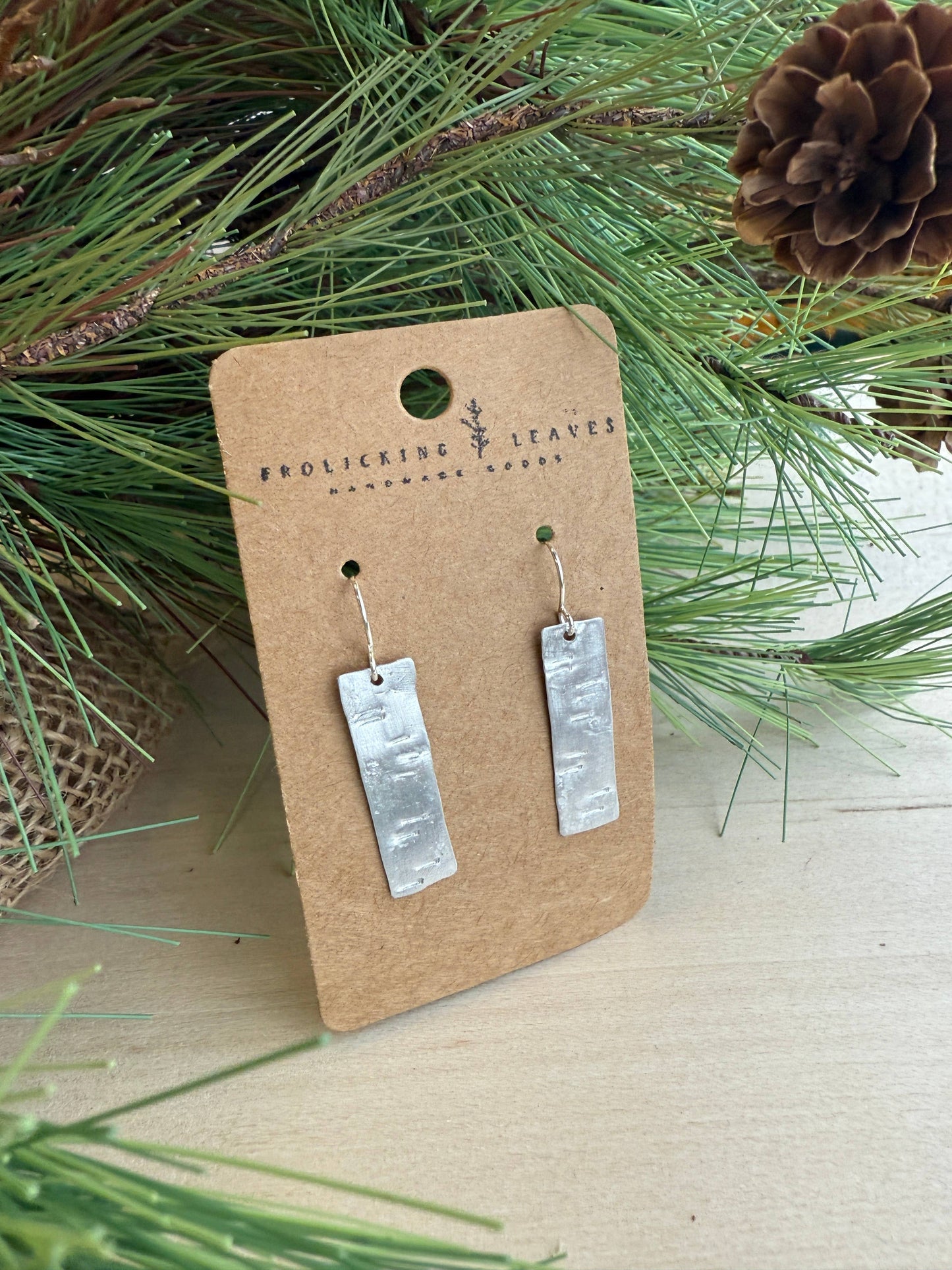 Metal Birch Earrings