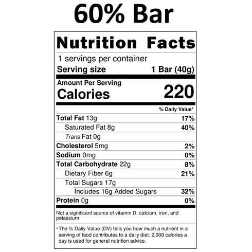 Organic Deliciously Dark Chocolate Bar (40g)