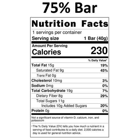 Organic Deliciously Dark Chocolate Bar (40g)