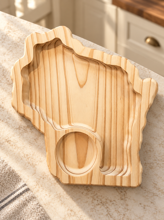 Wisconsin-Shaped Charcuterie Board