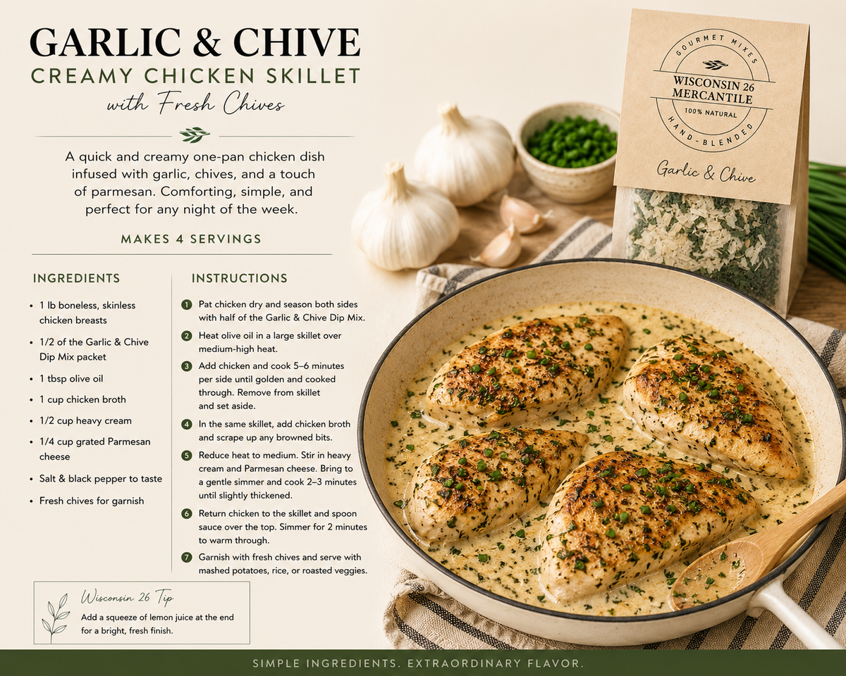 Garlic & Chive Seasoning Dip Mix & Cheese Ball Spices