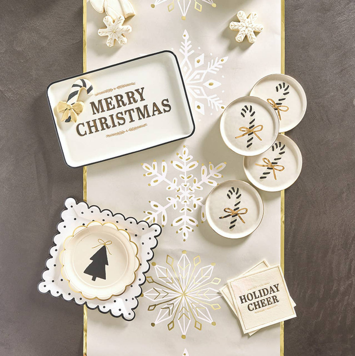 Merry Christmas Ceramic Serving Platter | 12 × 8 Inches