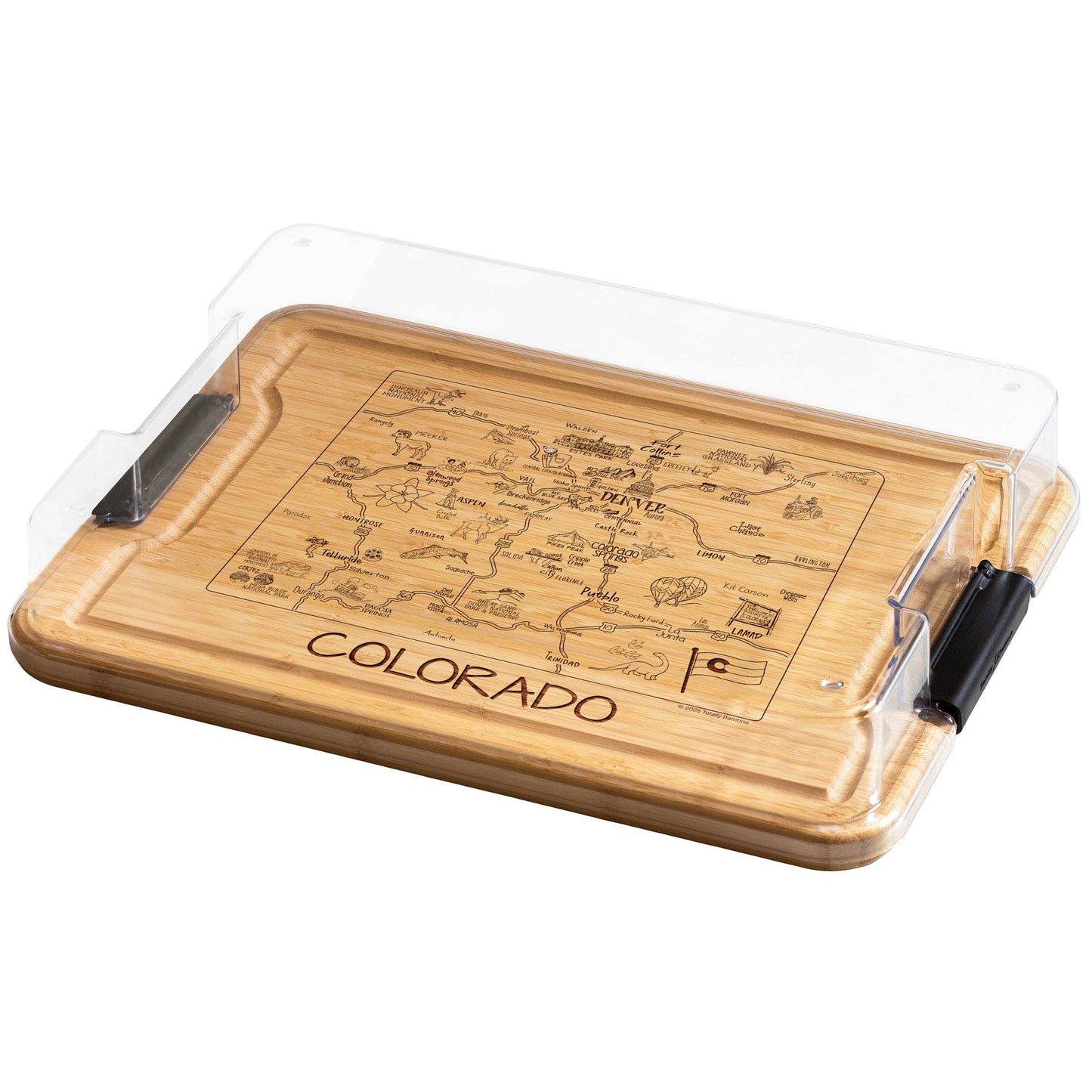 Flip, Serve & Store™ State Charcuterie Board with Lid