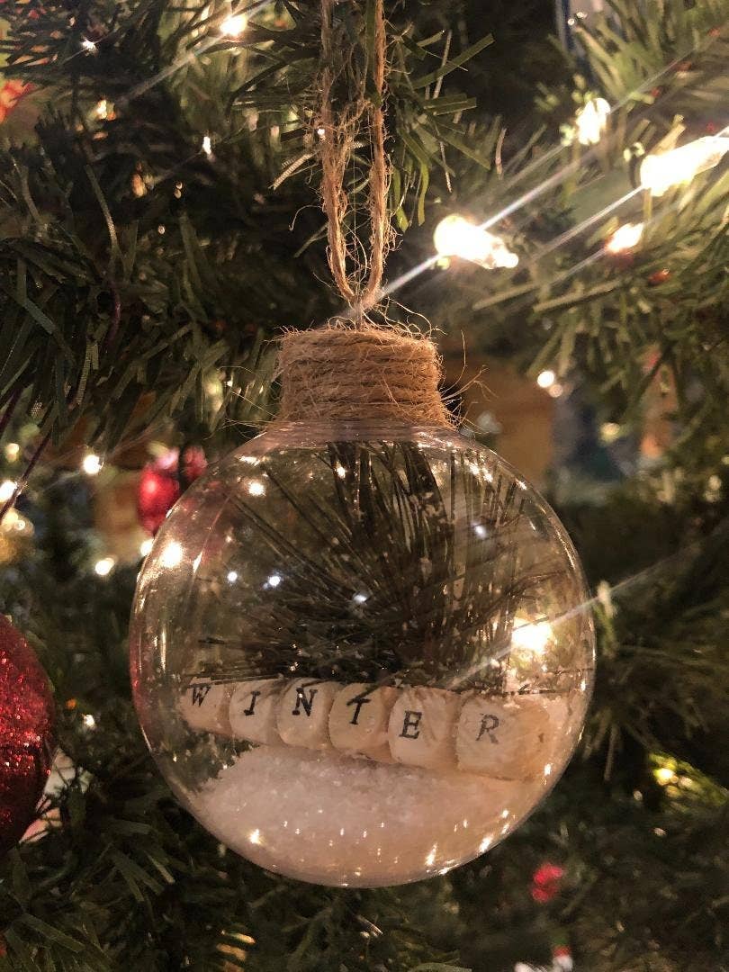 Personalized! Rustic Woodland Ornament