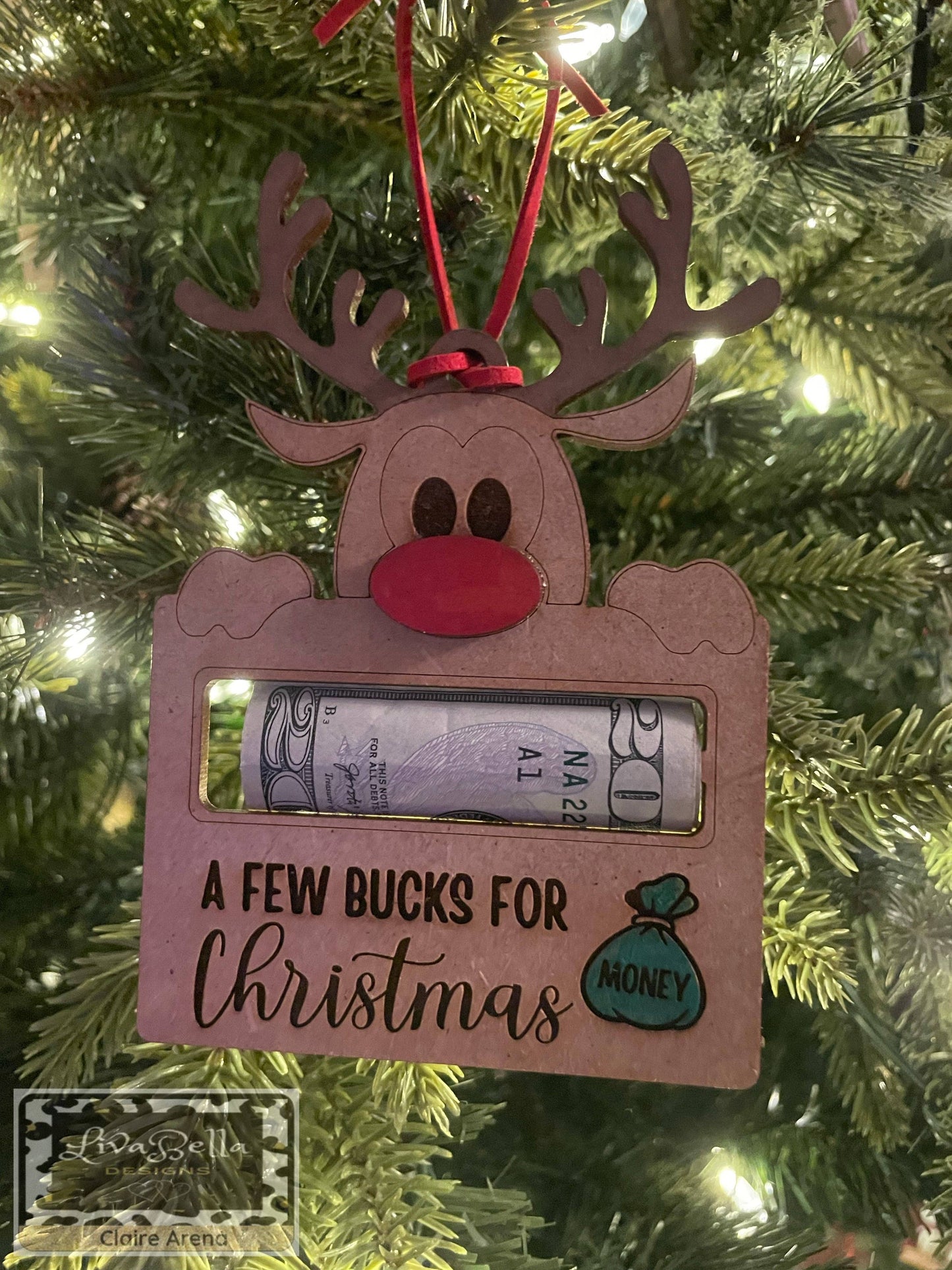 Money Holder Christmas Ornament - A Few Bucks for Christmas