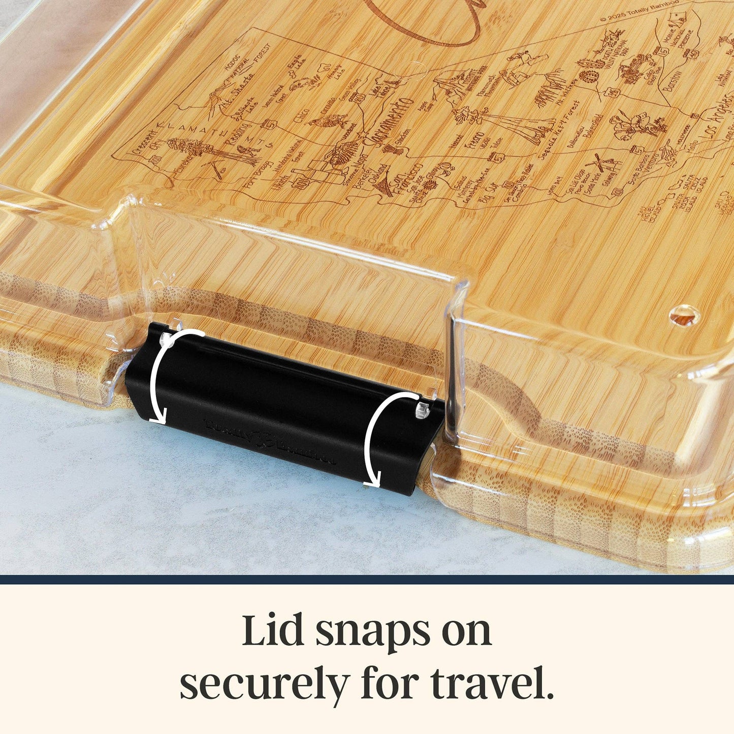 Flip, Serve & Store™ State Charcuterie Board with Lid