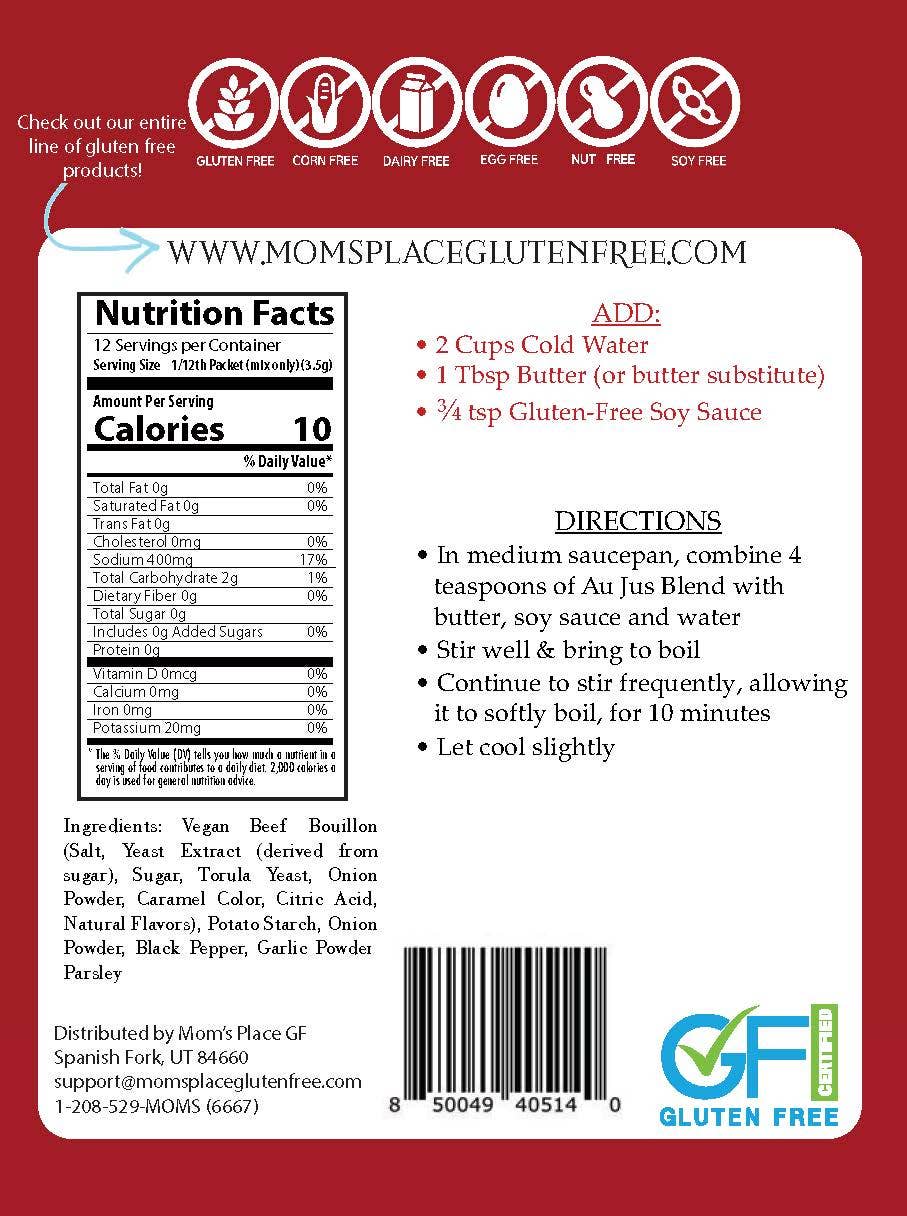 Gluten-Free Au Jus Sauce Mix (for French Dips, Roast Beef or Prime Rib)