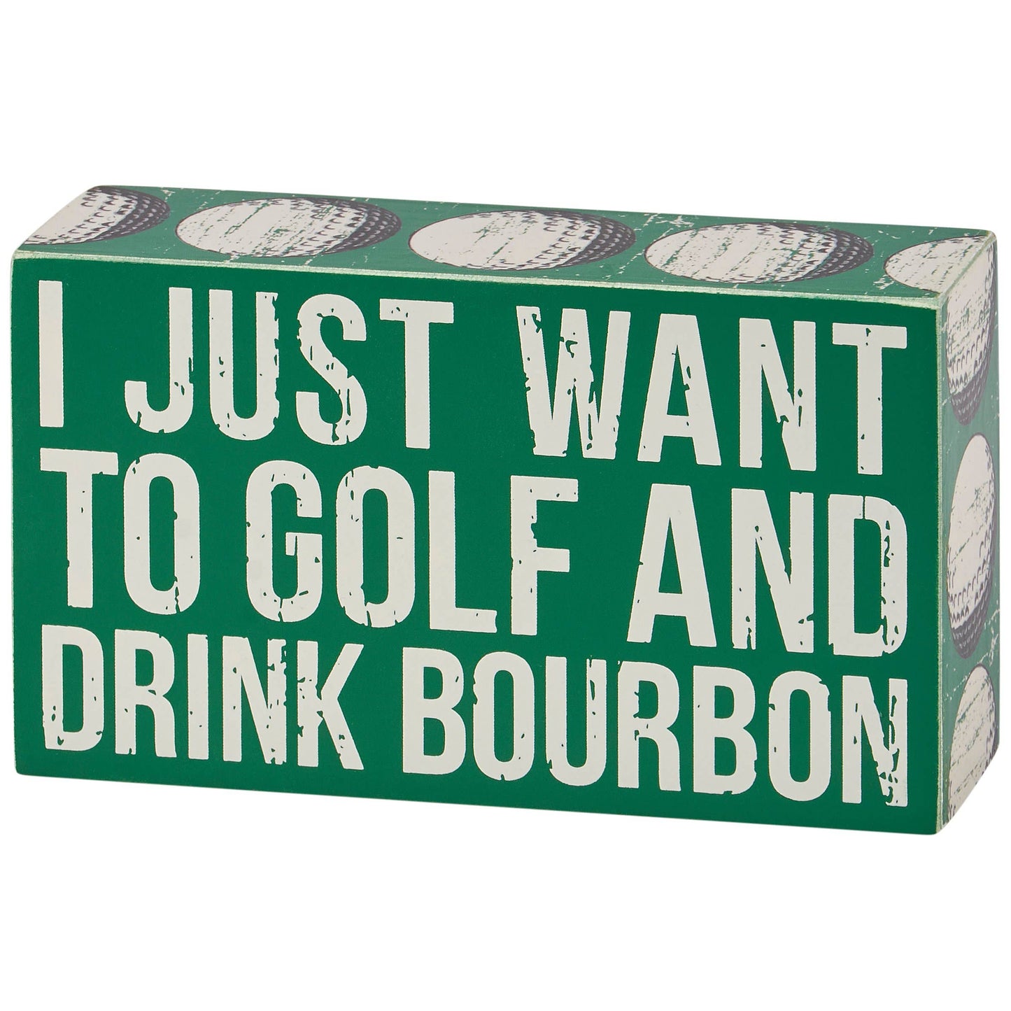 Golf And Bourbon Box Sign