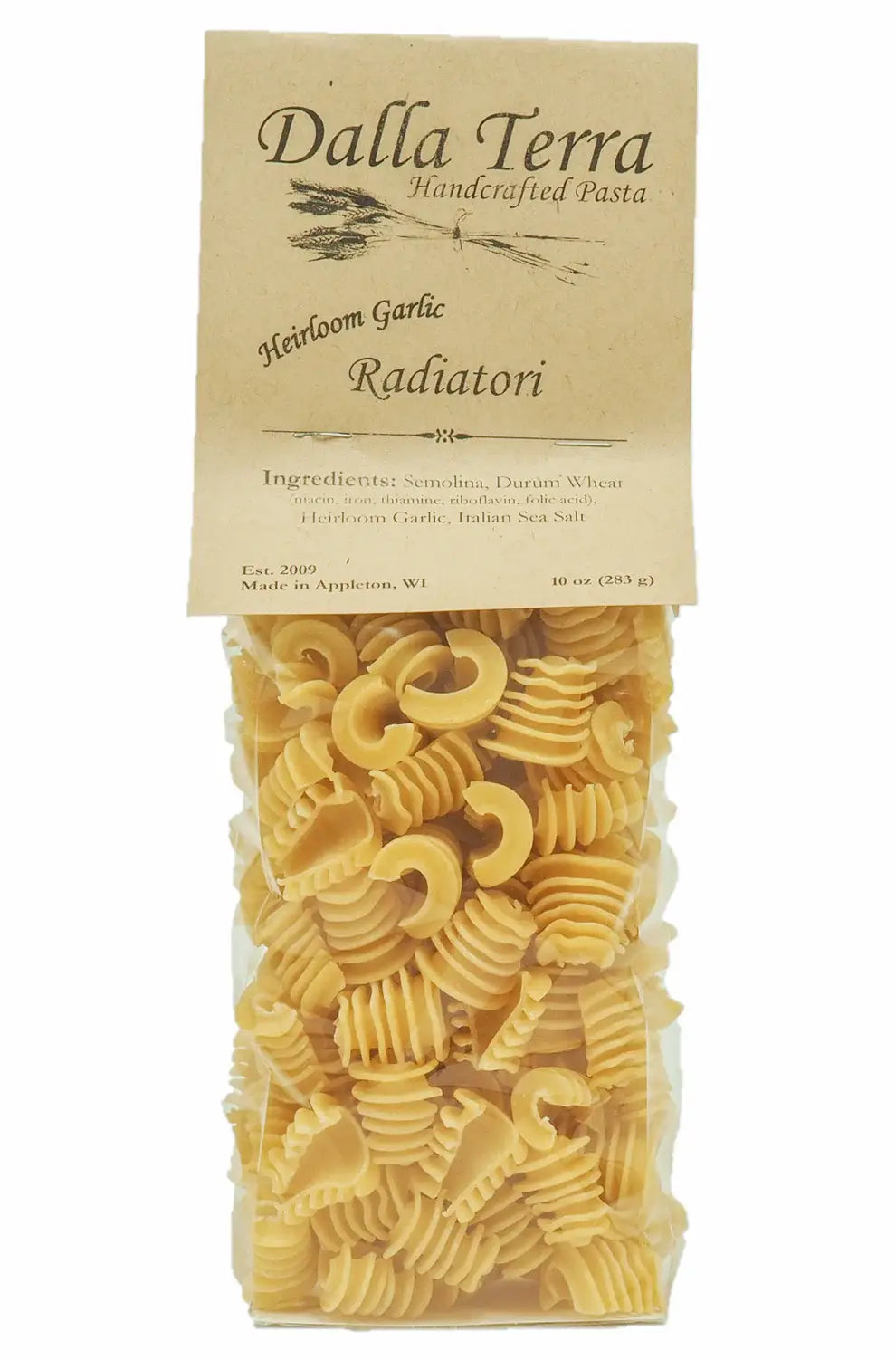 DT005 Heirloom Garlic Radiatori 6/cs $30.00/cs $5.00 each