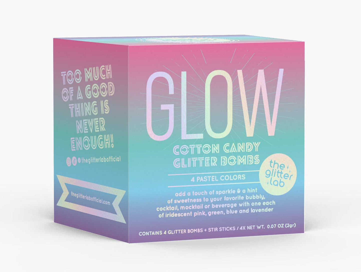 GLOW Drink Glitter Bombs for Cocktails, Mocktails & Bubbly