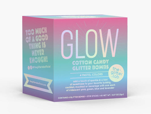 GLOW Drink Glitter Bombs for Cocktails, Mocktails & Bubbly