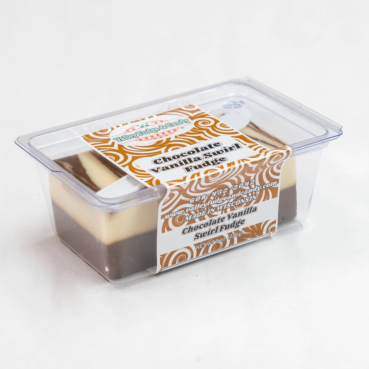 Chocolate Vanilla Swirl 1/2 lb. Fudge Bar