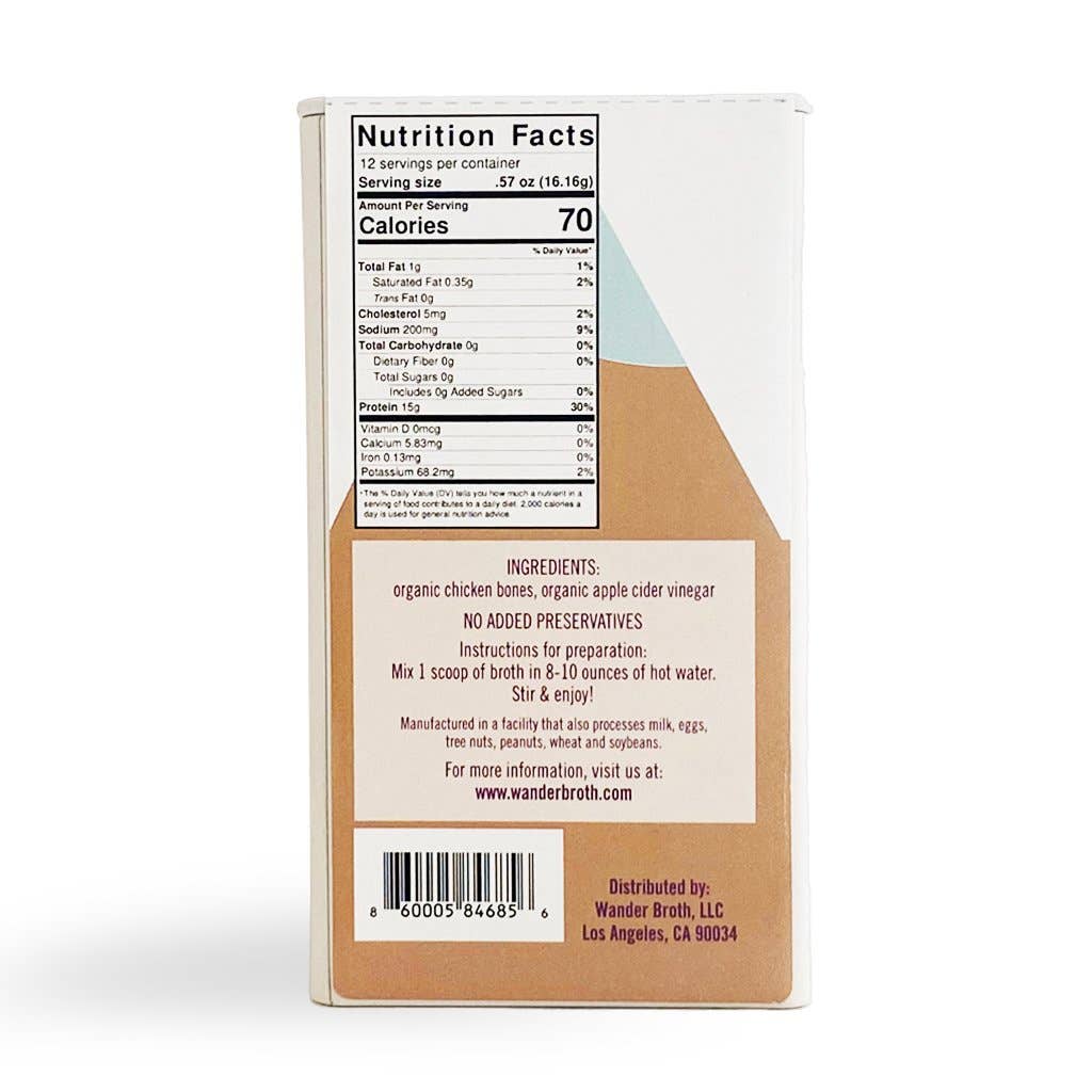 Freeze-Dried Pastured Chicken Bone Broth (No Salt Added) Tin
