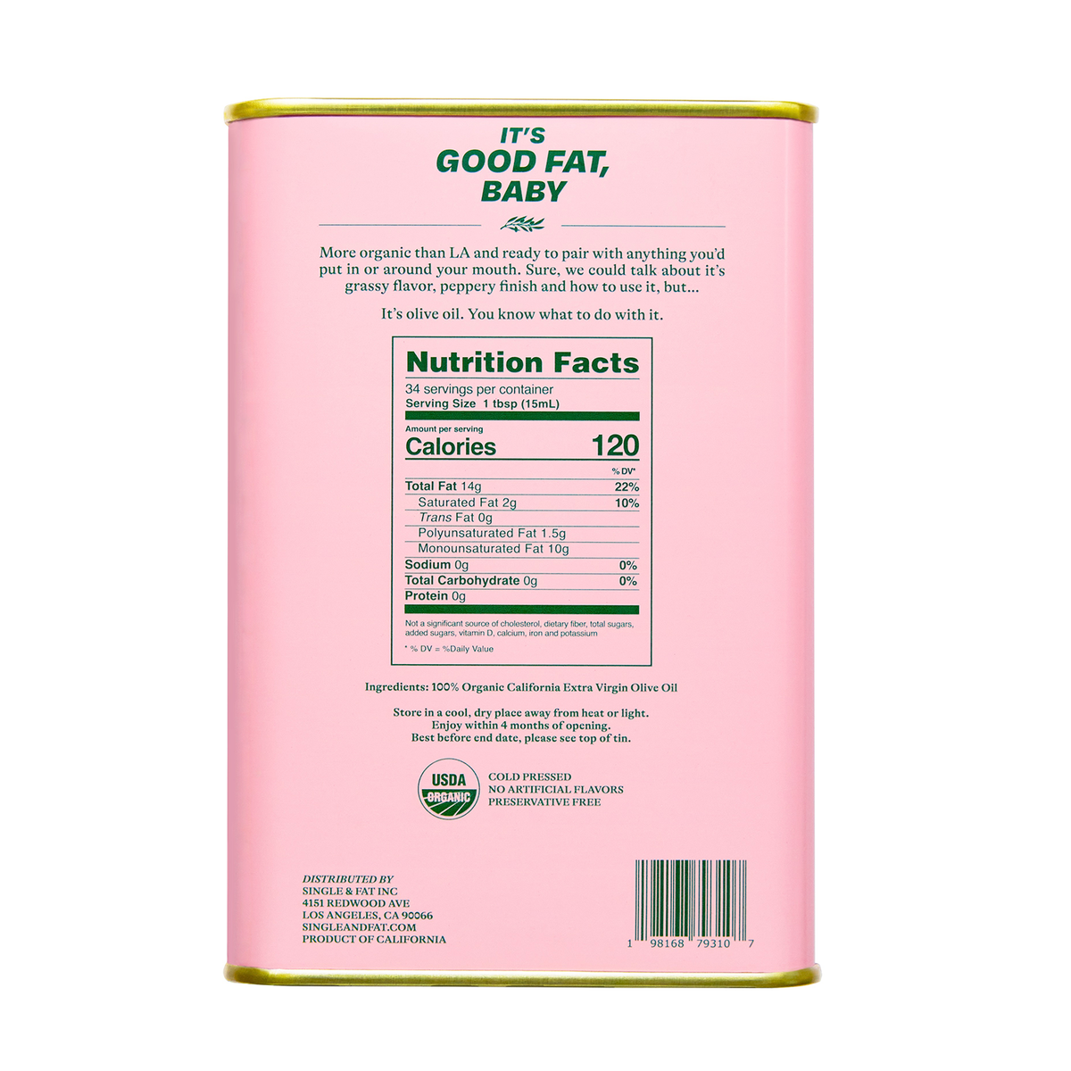 Non-GMO and Organic California Extra Virgin Olive Oil