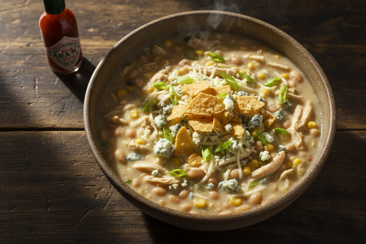 Buffalo White Chicken Chili