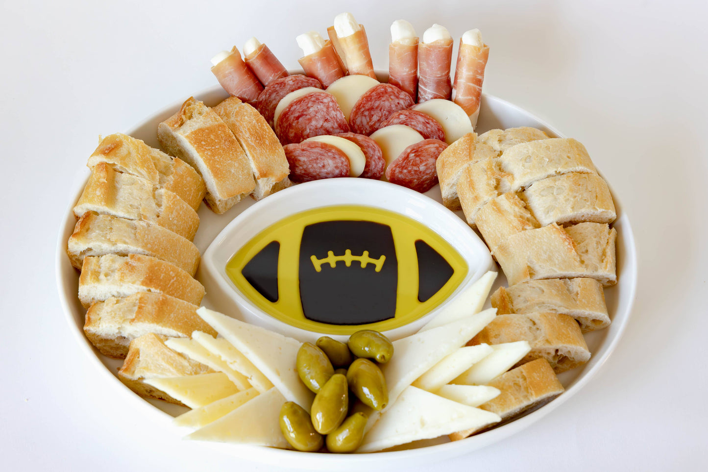 Football Dipping Tray Gift Basket