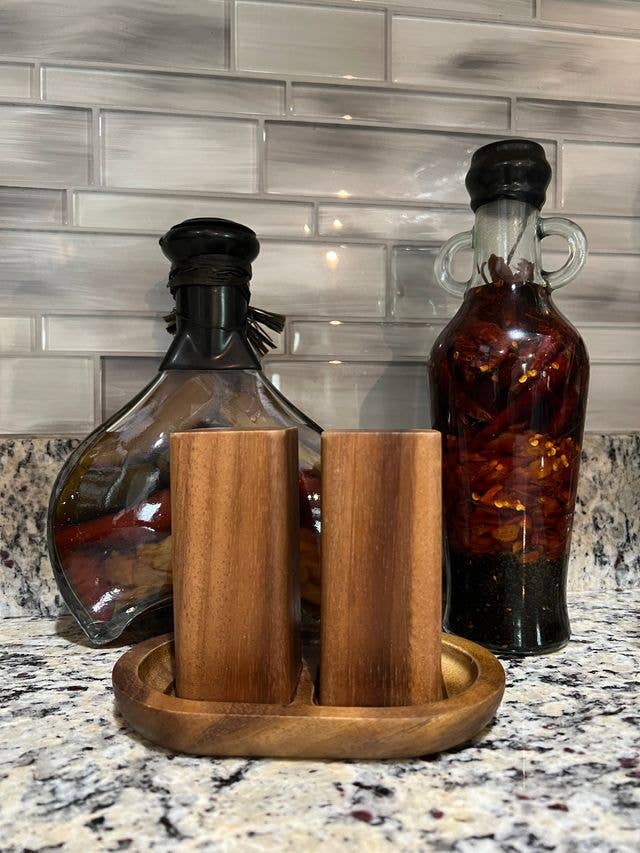 Salt & Pepper Shakers with Base
