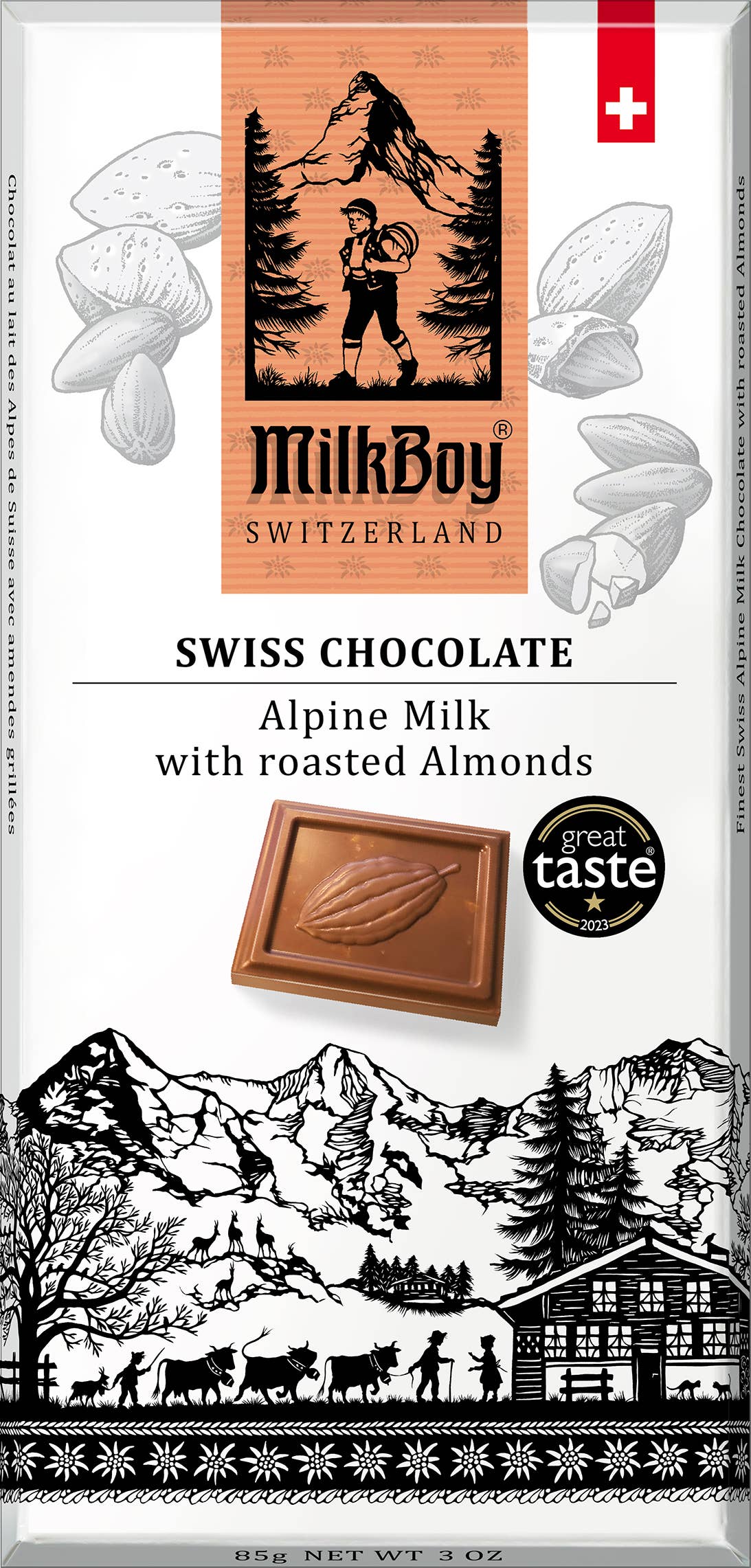 Alpine Milk Chocolate with roasted Almonds