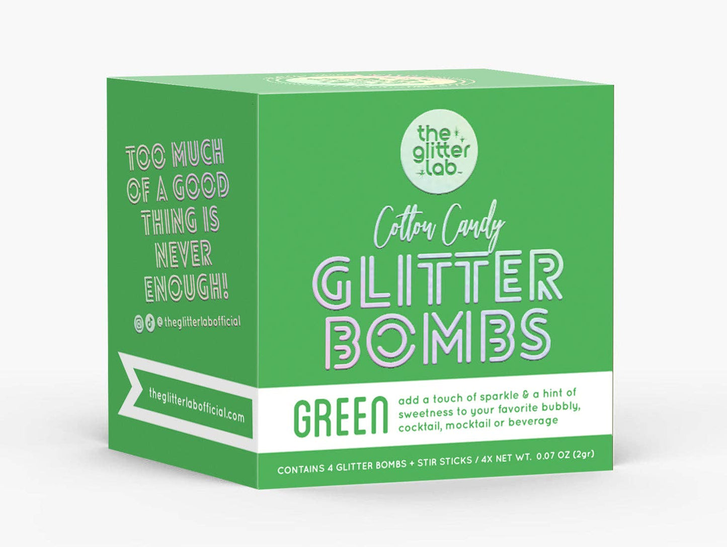 Green Drink Glitter Bombs for Cocktails, Mocktails & Bubbly