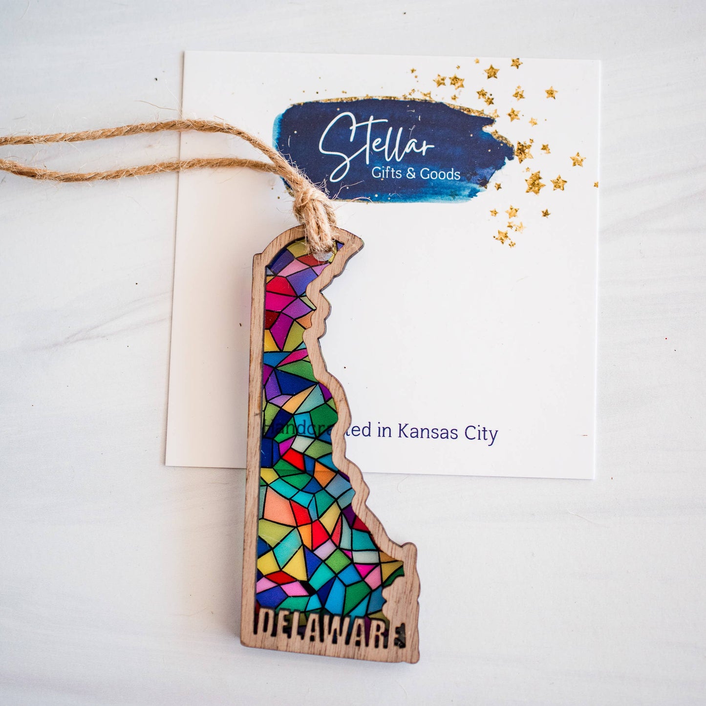 Ornaments - Stained Glass State Holiday- Local Christmas