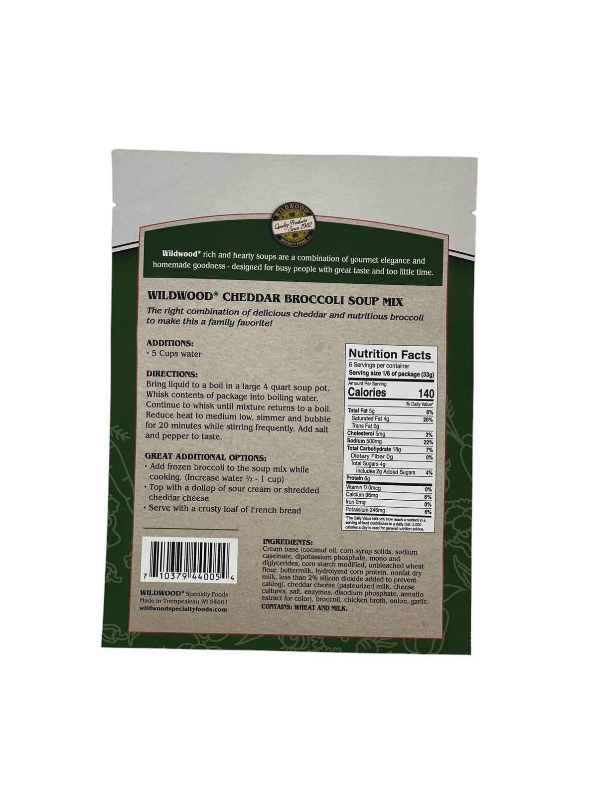 Broccoli Cheddar Soup Mix 7 oz. Family Size