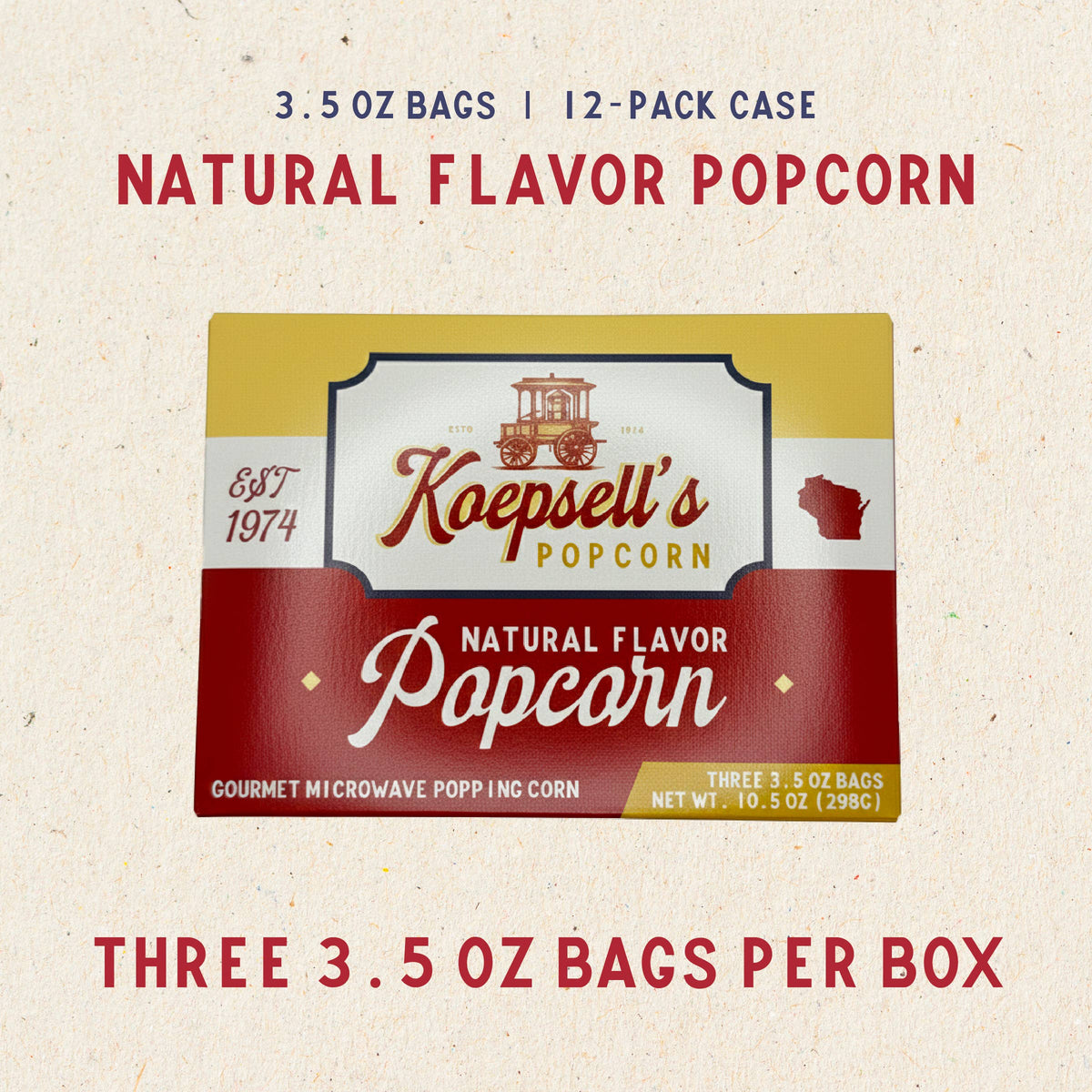 Koepsell's Natural Flavor Microwave Popcorn