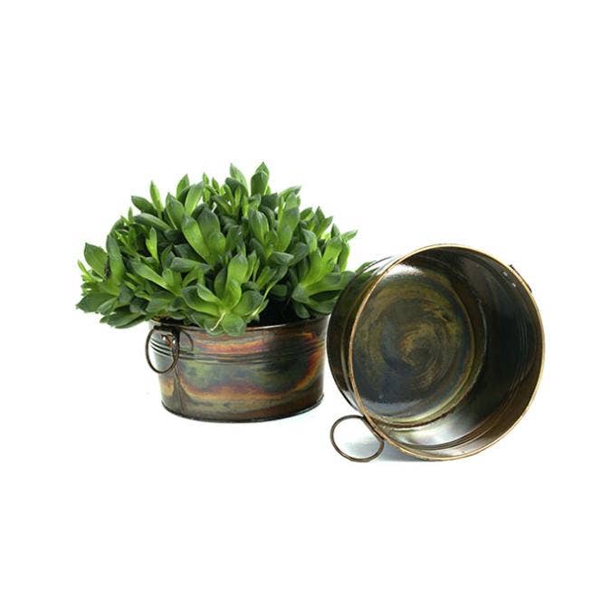 8 inch Round Tin Tub in multiple finishes